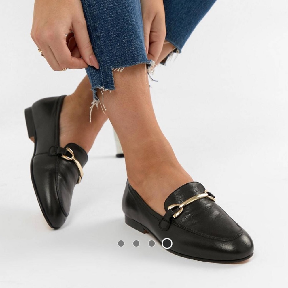 ASOS Design Leather Loafers - Wide Fit